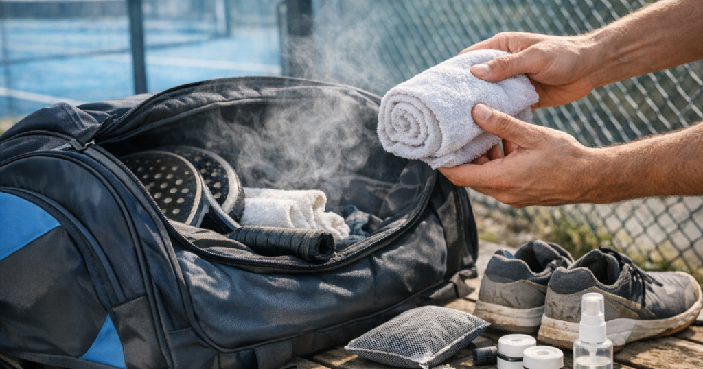 padel bag smelling
