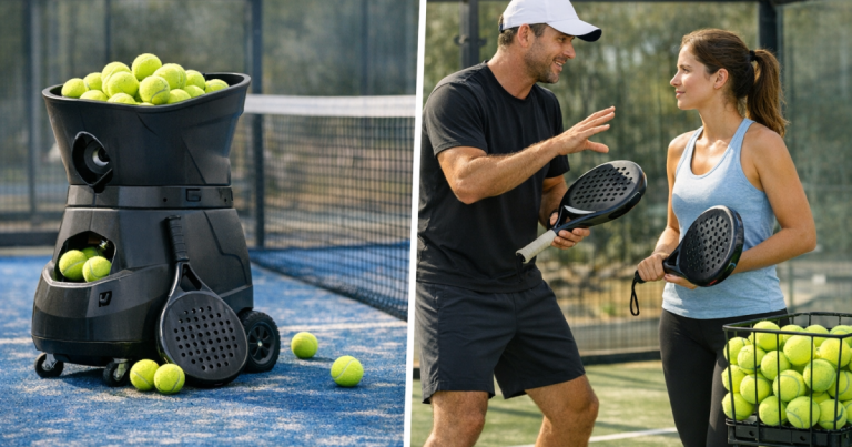 padel ball machine vs coaching