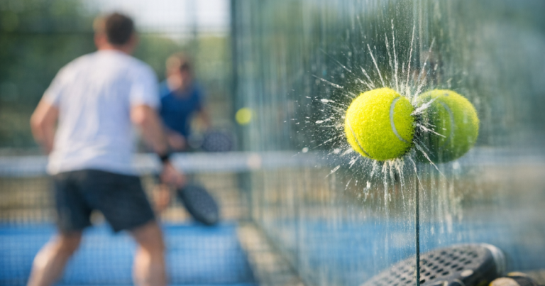 ball hits the glass in padel