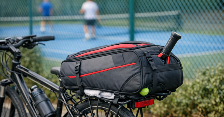padel bag on bike