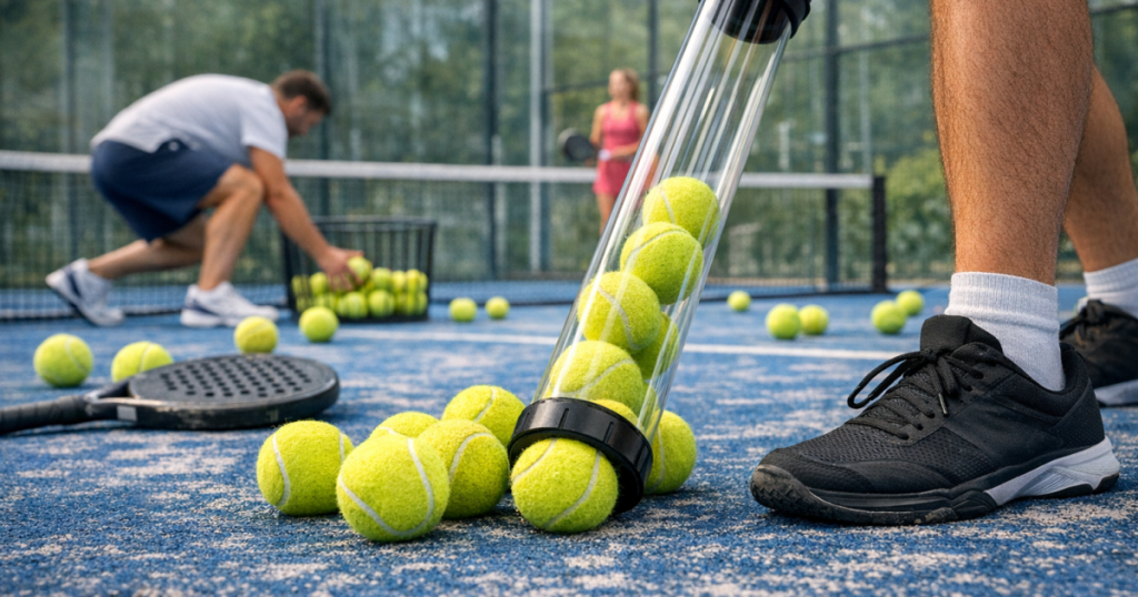 padel ball pickup tubes