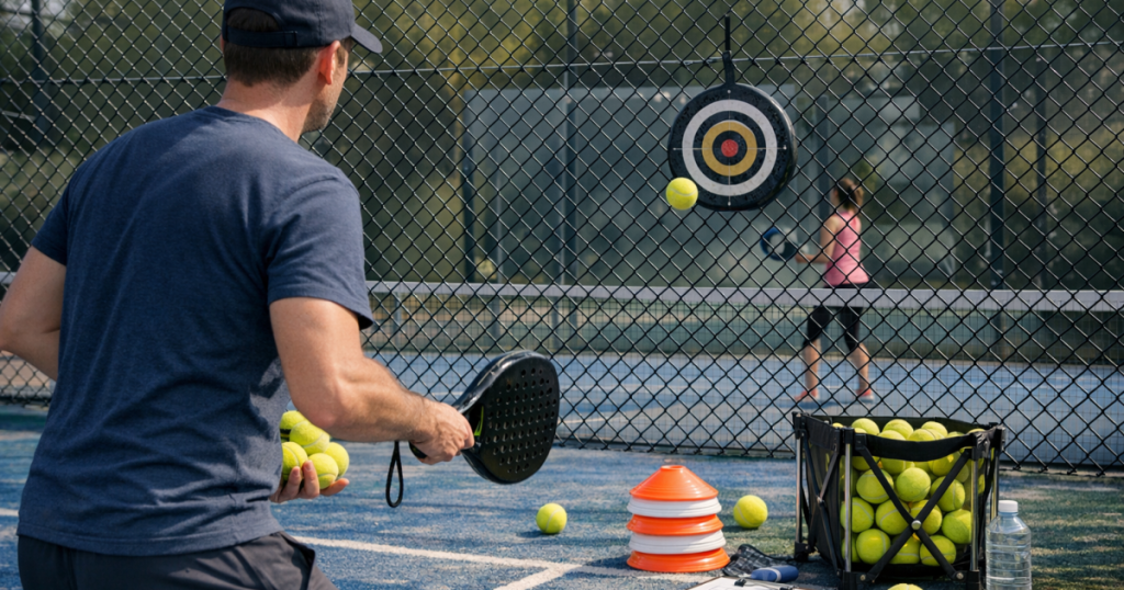 practise between padel lessons